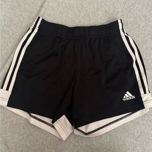 Adidas Women's Black and White Athletic Shorts